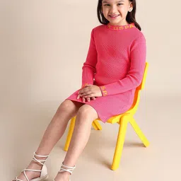 U.S. Polo Assn. Kids Girls Ribbed Pure Cotton Sheath Dress-picture-25