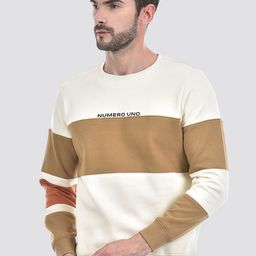 Numero Uno Men Colourblocked Round Neck Pullover Sweatshirt-picture-8