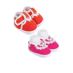 NESKA MODA Red Cotton Booties-image-55