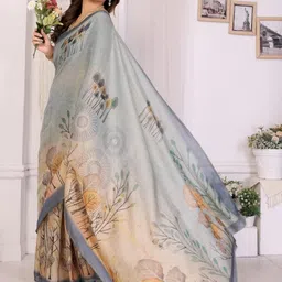 vj fashion Floral Zari Silk Blend Lehenga Saree-picture-44