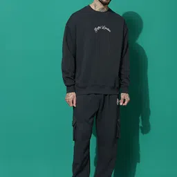 GRIFFEL Men Mid-Rise Round Neck Tracksuits-picture-11
