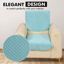 Bajo's Turquoise Blue Velvet 2 Piece Sofa Cover-image-42