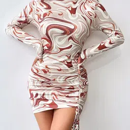StyleCast x Revolte Abstract Printed Bodycon Mini Dress-picture-32