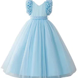 StyleCast x Revolte Girls Embellished V-Neck Ruffled Fit & Flare Midi Dress-picture-11