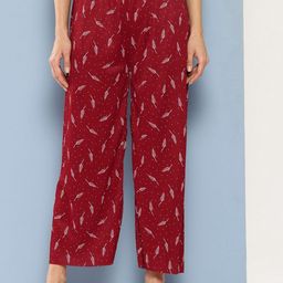 Aarika Girls Floral Printed Flared Chambray Ethnic Palazzos-image-13