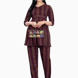 KANUDA Women Blue Poly Crepe Kurta Sets-picture-19