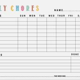 Magnetic Whiteboard Weekly Chores Routine Planner Chore Chart Refrigerator-SL-13