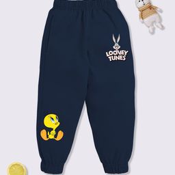 YK X Minute Mirth Girls Tweety Printed Cotton joggers-image-15
