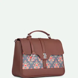 ZOUK Mughal Garden Printed Structured Satchel image 4