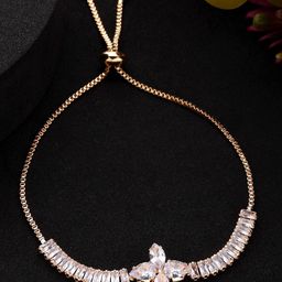 VOGUE HAIR ACCESSORIES American Diamond Studded Wraparound Bracelet-image-49