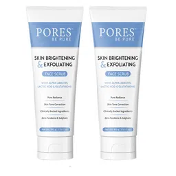 PORES Be Pure Set Of 2 Skin Brightening Face Scrub With Glutathione-100ml Each image 3