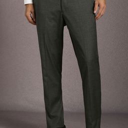 Luxure by Louis Philippe Men Textured Slim Fit Mid-Rise Formal Trousers-picture-10