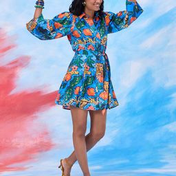 20Dresses Floral Printed Tie-Ups Detail Cotton Shirt Mini Dress-image-31