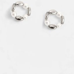 SOHI Set Of 2 Silver-Plated Teardrop Loop Studs Earrings image 5