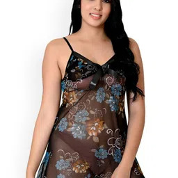 chia fashions Net Printed Baby Doll-image-78