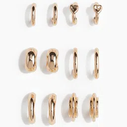 H&M 6 Pairs Hoop Earrings-57