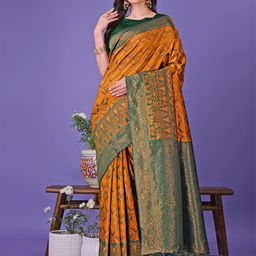 KALINI Women Woven Design Zari Silk Blend Designer Saree-picture-43