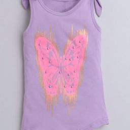 BRIGHT STARS KIDSWEAR Girls Graphic Printed Round Neck Pure Cotton T-shirt-image-34