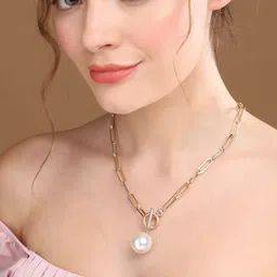 Priyaasi Gold-Plated Pearls Studded Necklace-20