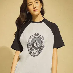 Flying Machine K-Street Boxy Fit Raglan Sleeves T-Shirt-image-14