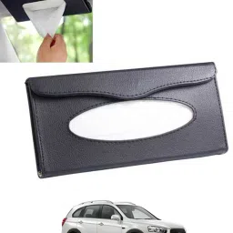 Universal Leatherite Rectangle Black Tissue Box For Car/office/Home-48 Vehicle Tissue Dispenser-image-32