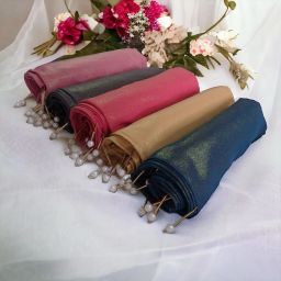 Solid Georgette Women Multicolor Scarf-image-46