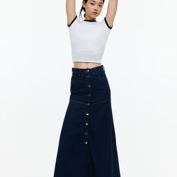 H&M A-Line Denim Skirt-image-34