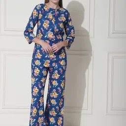 Purple State Women Pure Cotton Printed Night suit-image-81