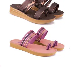 BERSACHE Women Set Of 2 Open Toe Flats-image-51