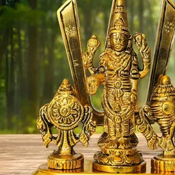 DARIDRA BHANJAN Gold-Toned Religious Idol Showpiece-picture-36