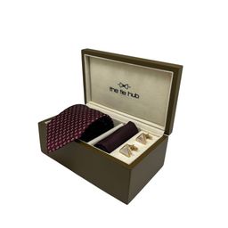 The Tie Hub Men Accessory Gift Set of Tie, Cufflinks, Pocket Square Comes with a box-image-79
