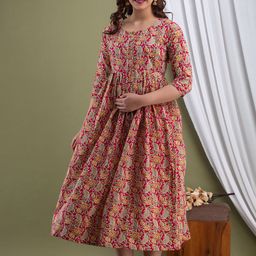 Tulsiram Printed Maternity Ethnic Dress-image-38