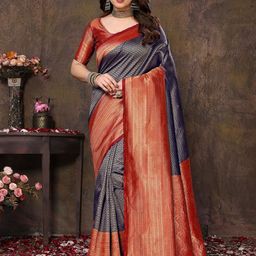 KALINI Woven Design Zari Banarasi Saree-13