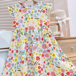 StyleCast x Revolte Girls Floral Printed A-Line Midi Dress-image-28