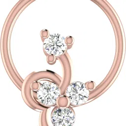 avsar Aparna 14kt Cubic Zirconia Rose Gold Nose Wire-image-80