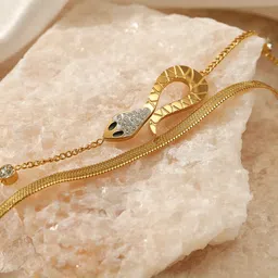 Just Lil Things Artificial Stones Studded Multistrand Bracelet-6