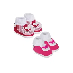 NESKA MODA 12 To 18 Month Non Slip Toddler Baby Unisex Set Of 2 Pair Cotton Butterfly Frill Booties-image-35