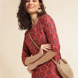 all about you Embellished Print Roll-Up Sleeves Top-image-69