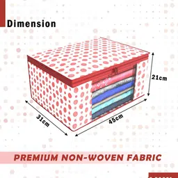 Kuber Industries Red & White 4 Pieces Printed Drawer Organiser image 3