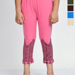BAESD Girls Pack of 5 Printed Cotton Capris-image-47