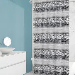 ArtzFolio White & Black Printed Shower Curtains-image-45