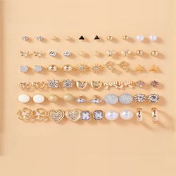 DressBerry Set Of 30 Gold-Plated Alloy Studs-picture-45