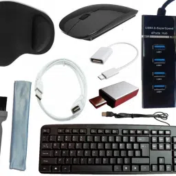 ANJO USB Keyboard-Wireless Mouse-Wrist Pad-3.0Hub-3in1 Cleaner-OTG C&Micro-Ext Cable Combo Set Designed for Gaming-image-64