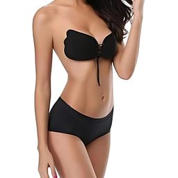 Kilvis Women Sticky Adhesive Silicone Invisible Push Up Bra-image-82