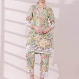 Anouk Women Floral Printed Kurta with Trousers-picture-32