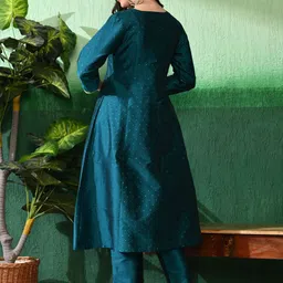 Sangria Printed A-Line Kurta With Trouser image 5