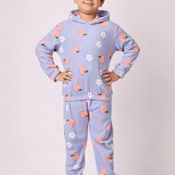 FITIN OUTFIT Girls Blue Wool Blend Solid Clothing Set-picture-27