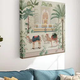 Myntra Elegant Homes Beige & Green 1 Piece Canvas Other Wall Paintings-image-45