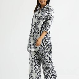 FLAVIA CREATION Printed Pure Cotton Top With Trousers Co-Ords-image-86