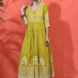 Sangria Floral Printed Pure Cotton Kurta & Trousers Set-40